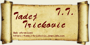 Tadej Tričković vizit kartica